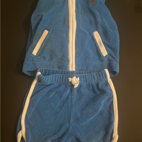 Baby Gap Outfit. Light Blue Hoodie with Shorts. Newborn Size 3-6 Months. - Picture 7 of 10
